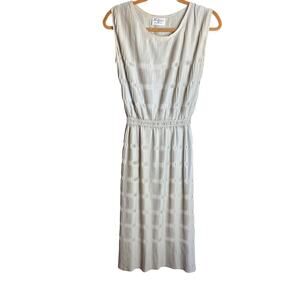 VINTAGE 60s Beige Westover Walker Flattering Unique Twee Dress